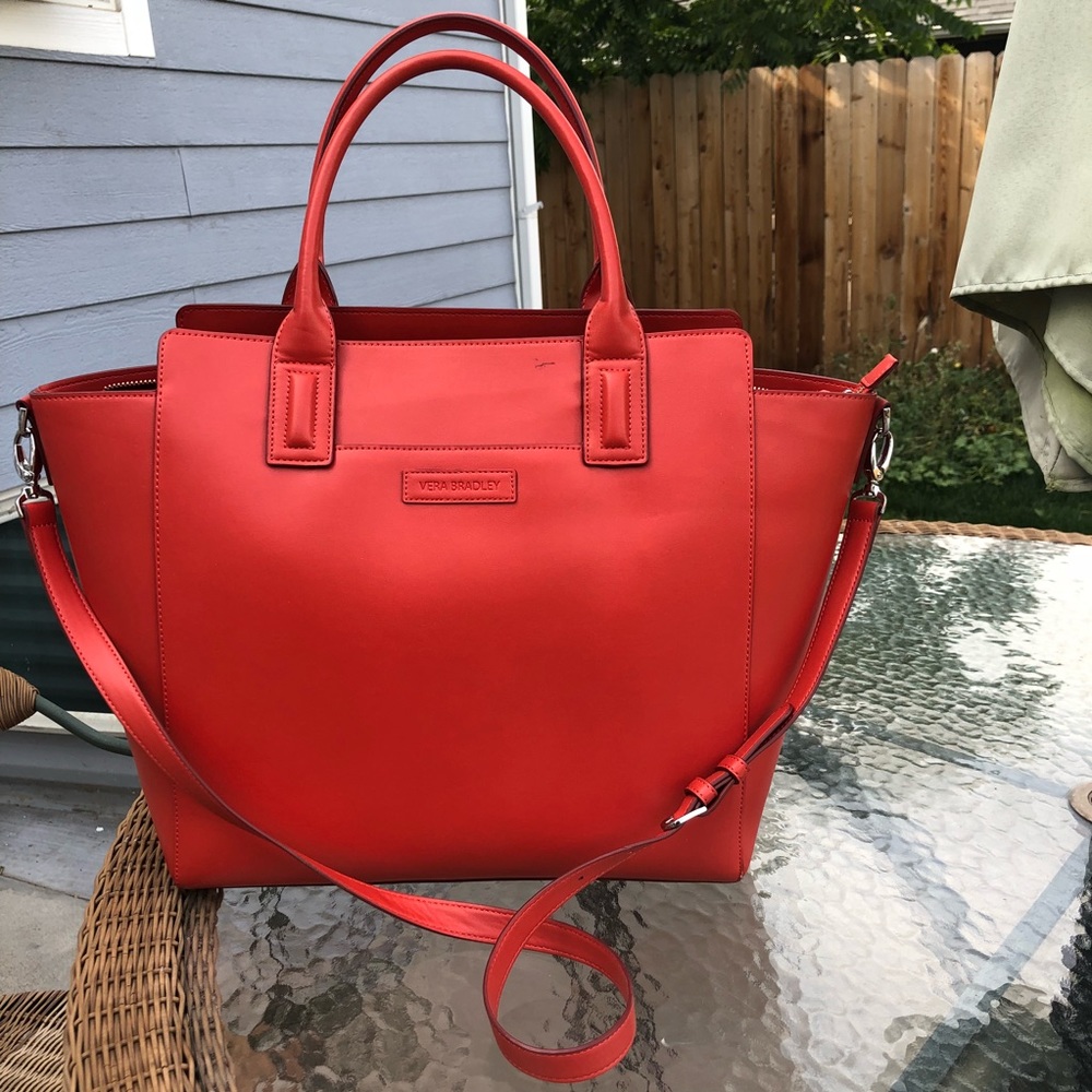 Red Vera Bradley leather bag